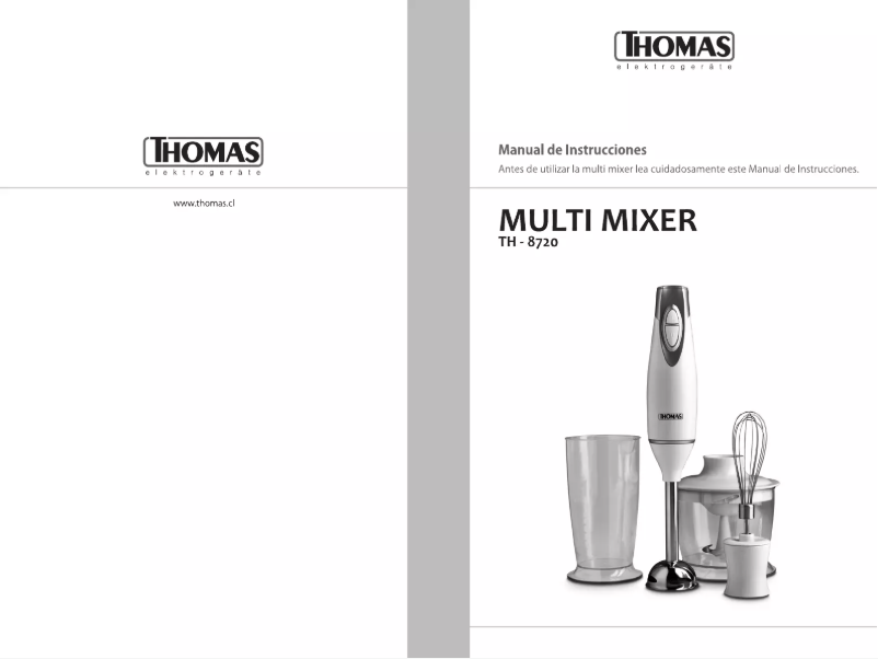 Page n°1 - Manuel utilisateur Thomas TH-8720