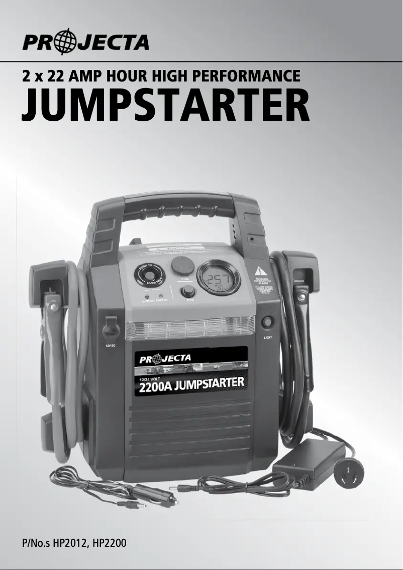 Page 1 de la notice Manuel utilisateur Projecta HP2200