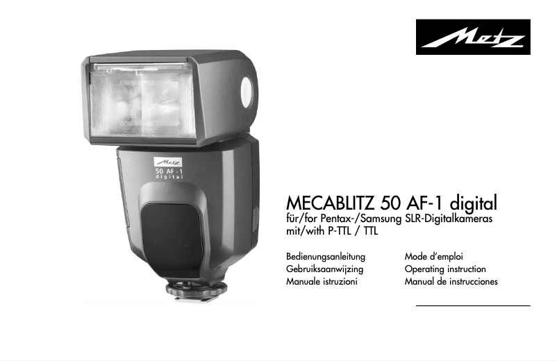 Página 1 del manual Manual de usuario Metz 50 AF-1 Digital Pentax