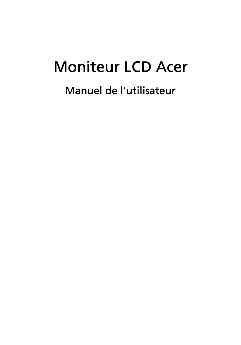Page n°1 - Manuel utilisateur Acer XB323UGX