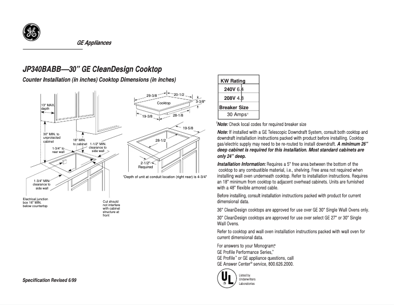 Imagen de la primera página del manual del dispositivo JP340BABB