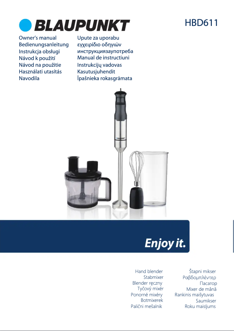 Image de la première page du manuel de l'appareil HBD611