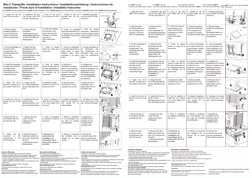 Image de la première page du manuel de l'appareil Tranquillo Rev.2