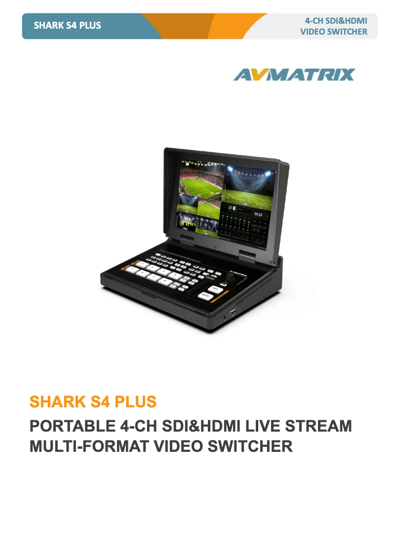 Page 1 de la notice Manuel utilisateur AVMATRIX Shark S4 Plus