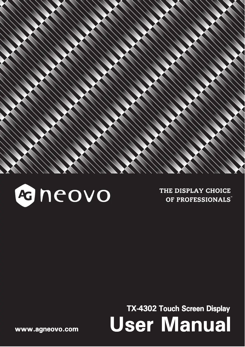 Page 1 de la notice Manuel utilisateur AG Neovo TX-4202