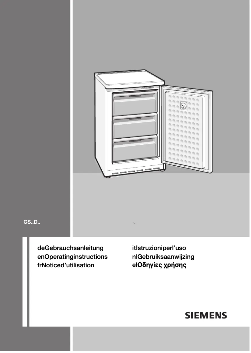 Page 1 de la notice Manuel utilisateur Siemens GS10DN21