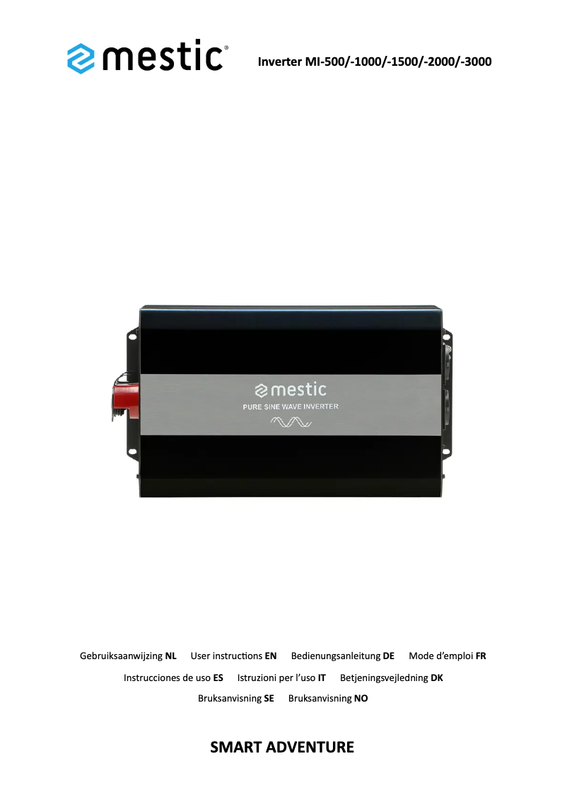 Page n°1 - Manuel utilisateur Mestic MI-1500