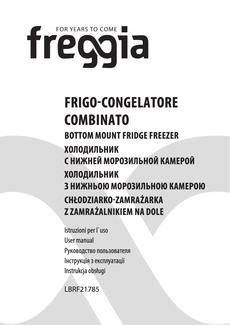 Page n°1 - Manuel utilisateur Freggia LBRF21785R