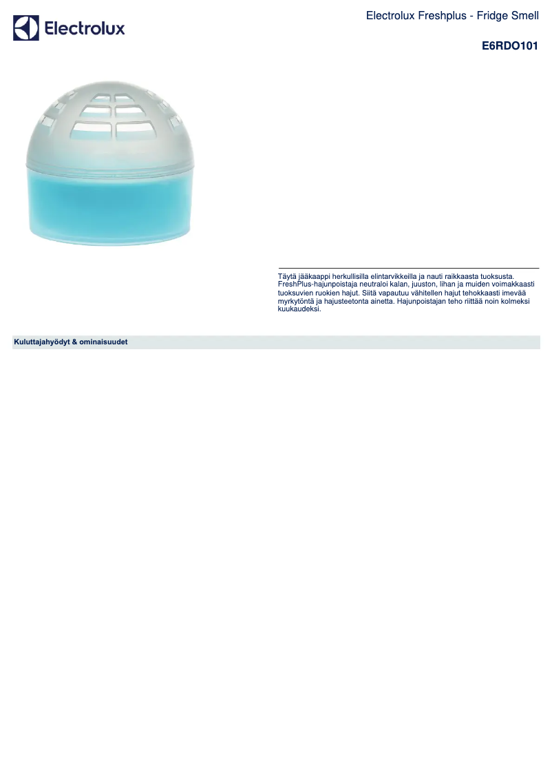 Image de la première page du manuel de l'appareil E6RDO101