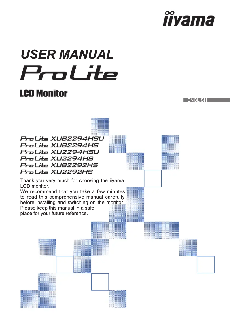 Page n°1 - Manuel utilisateur Iiyama ProLite XUB2294HSU