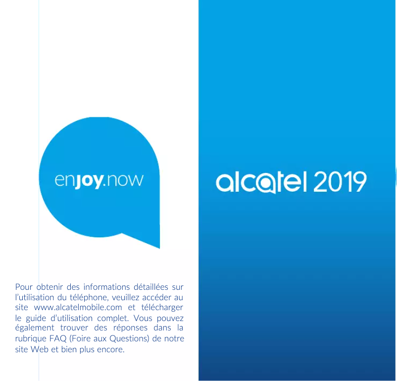 Page 1 de la notice Manuel utilisateur Alcatel 2019