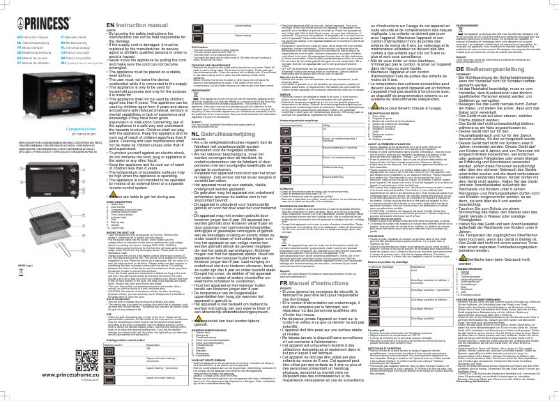 Page 1 de la notice Manuel utilisateur Princess 112741