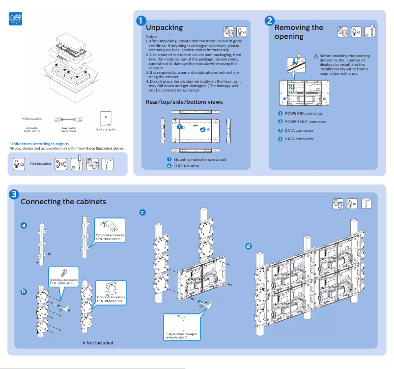 Page n°1 - Guide de démarrage rapide Philips 22BDL7219L