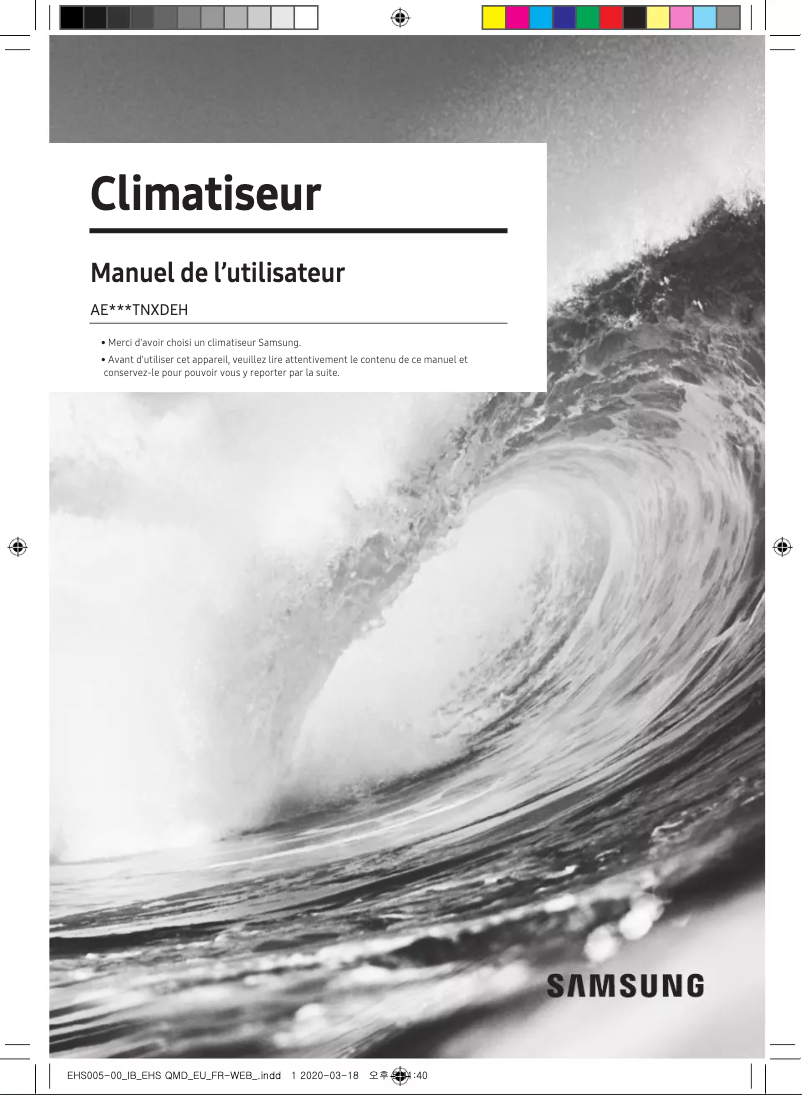Page 1 de la notice Manuel utilisateur Samsung AE028TNXDEH