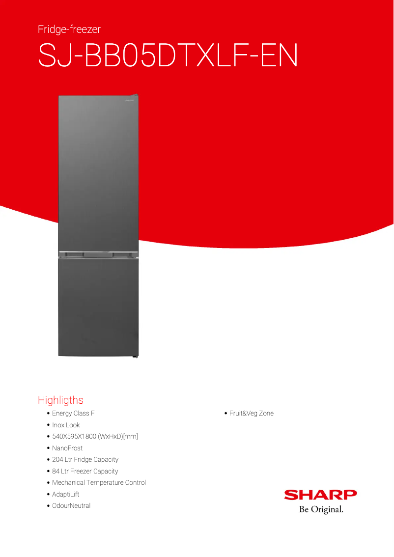 Image de la première page du manuel de l'appareil SJ-BB05DTXLF-EN