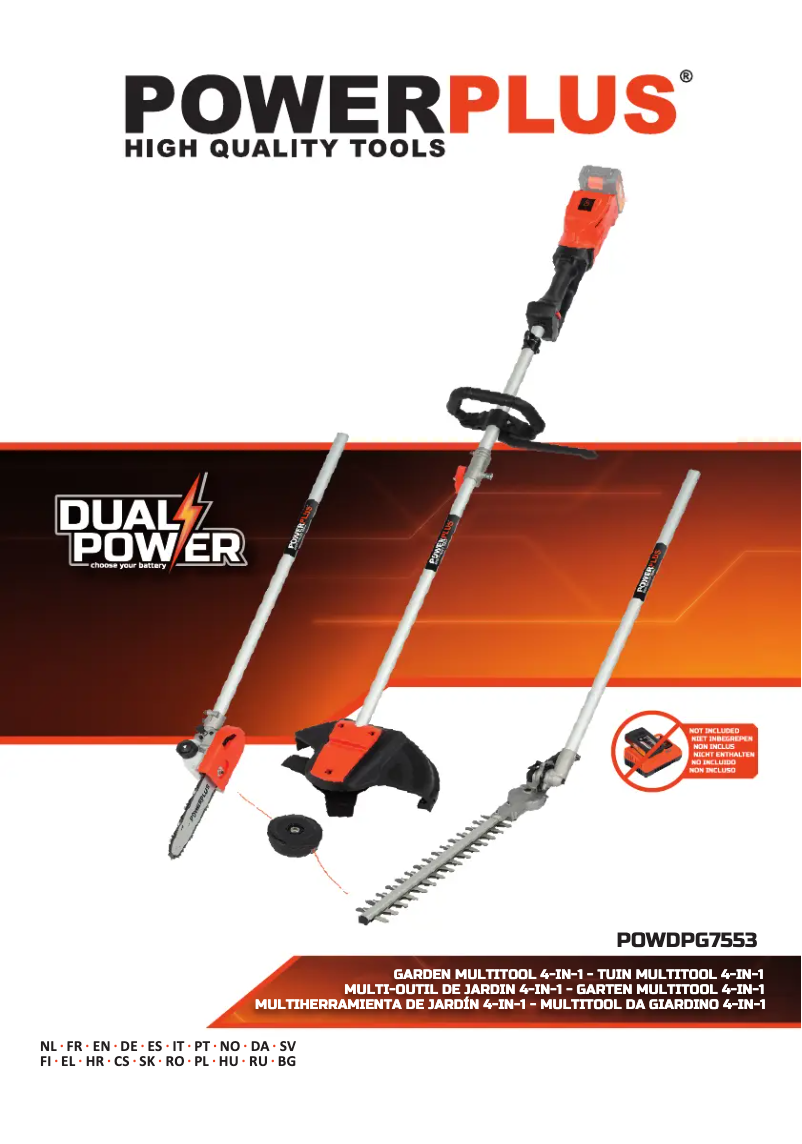 Image de la première page du manuel de l'appareil POWDPG7553