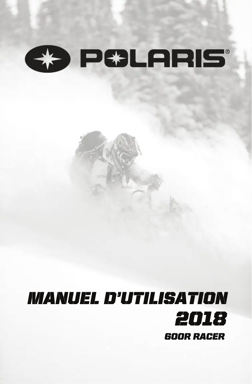 Page n°1 - Manuel utilisateur Polaris 600R Racer (2018)