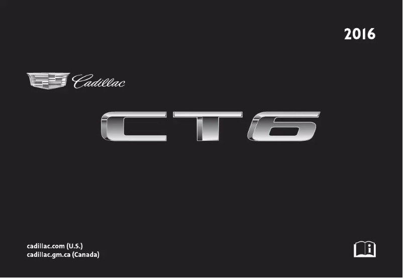 Image de la première page du manuel de l'appareil CT6 Sedan (2016)