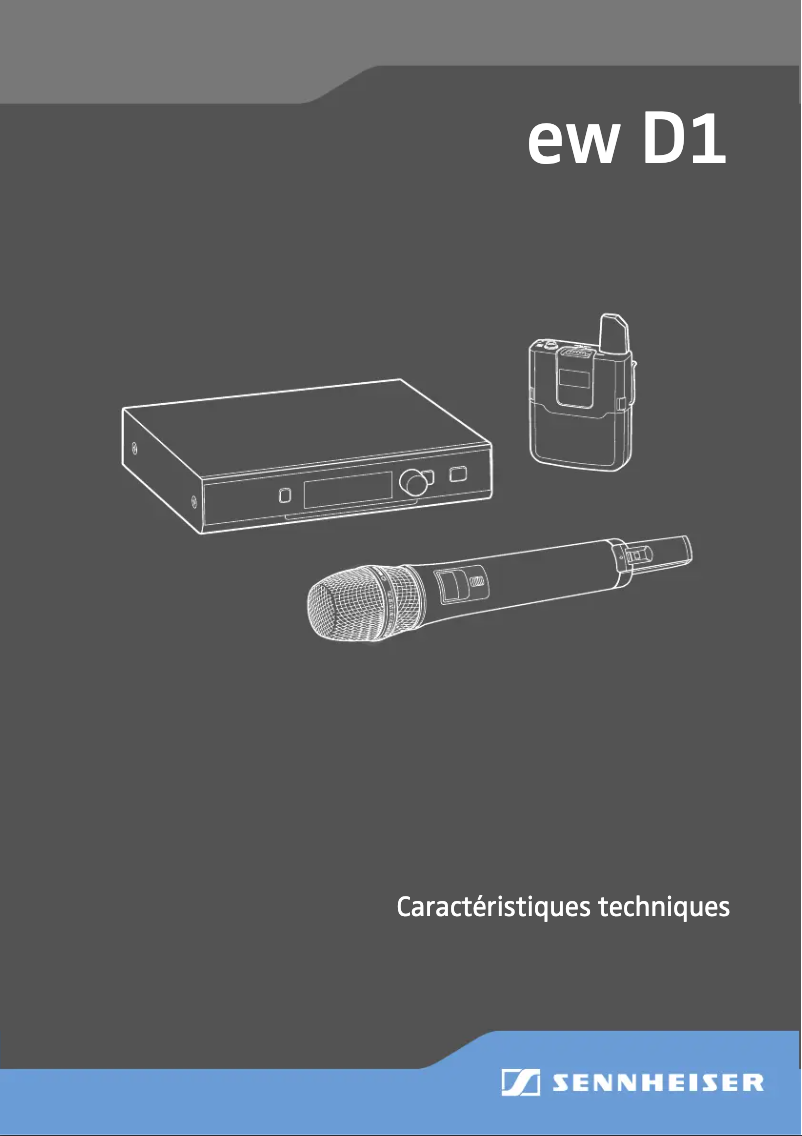 Page 1 de la notice Fiche technique Sennheiser SKM-S D1