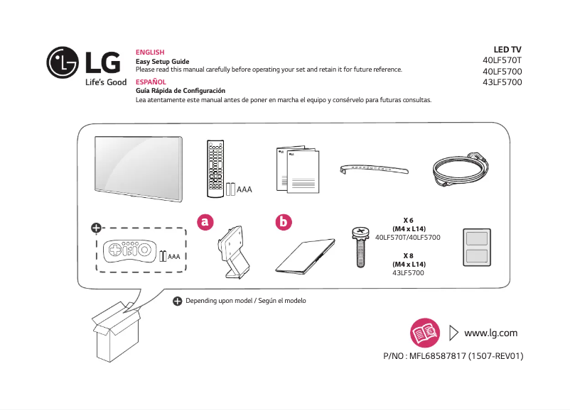 Page 1 of the manual User Manual LG 40LF5700
