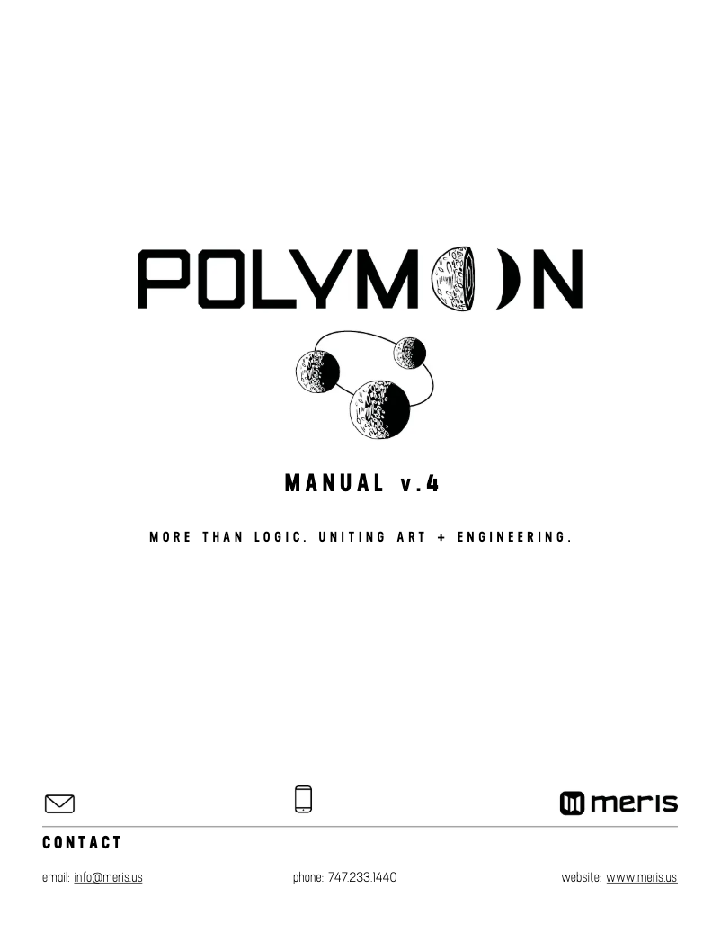 Page n°1 - Manuel utilisateur Meris Polymoon
