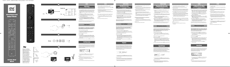 Image de la première page du manuel de l'appareil Contour TV URC 1210
