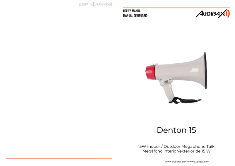 Page 1 de la notice Manuel utilisateur Audibax Denton 15