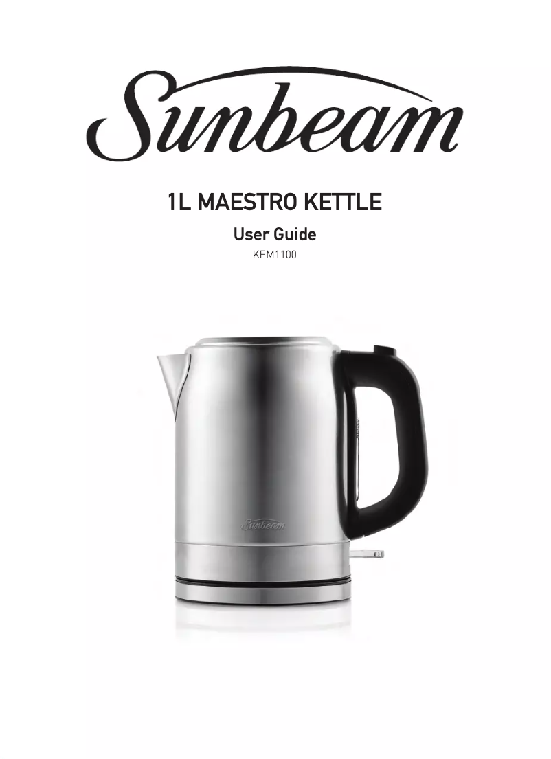 Page n°1 - Manuel utilisateur Sunbeam KEM1100SS