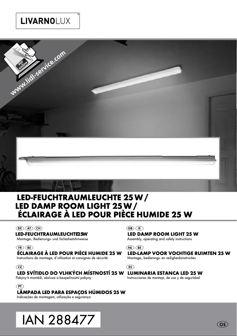 Page 1 de la notice Manuel utilisateur Livarno Lux IAN 279274