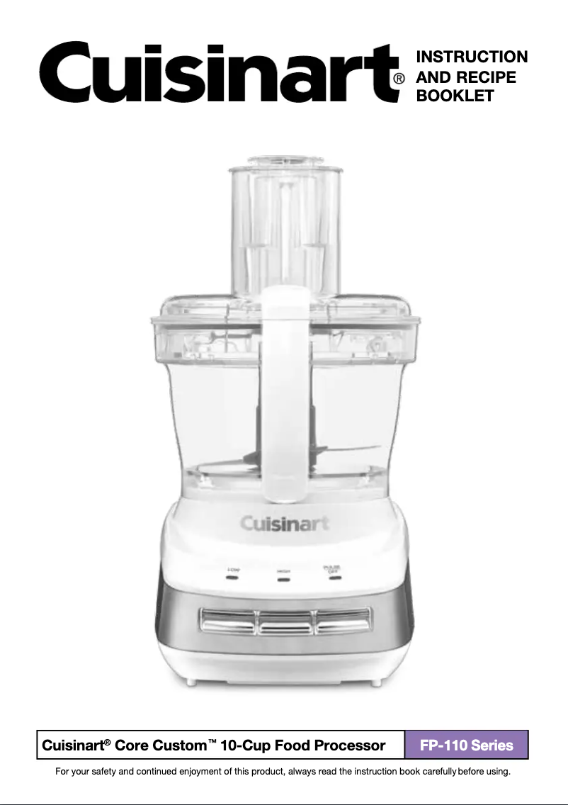 Image de la première page du manuel de l'appareil Core Custom FP-110MB