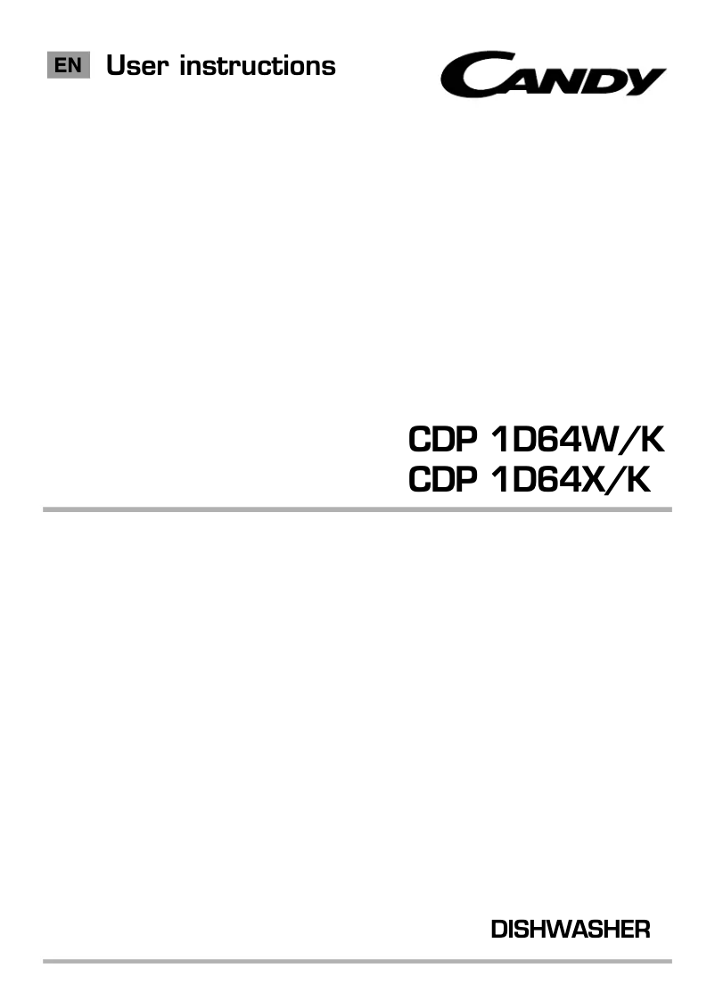 Image de la première page du manuel de l'appareil CDP 1D64X/K