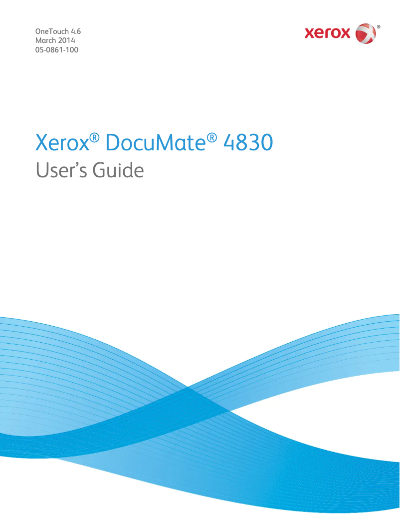Page n°1 - Manuel utilisateur Xerox DocuMate 4830