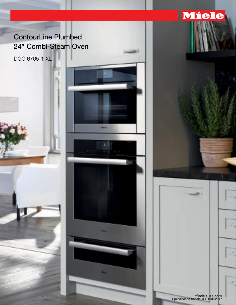 Page 1 de la notice Fiche technique Miele DGC 6705-1