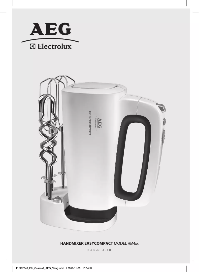 Page n°1 - Manuel utilisateur AEG EasyCompact HM4200