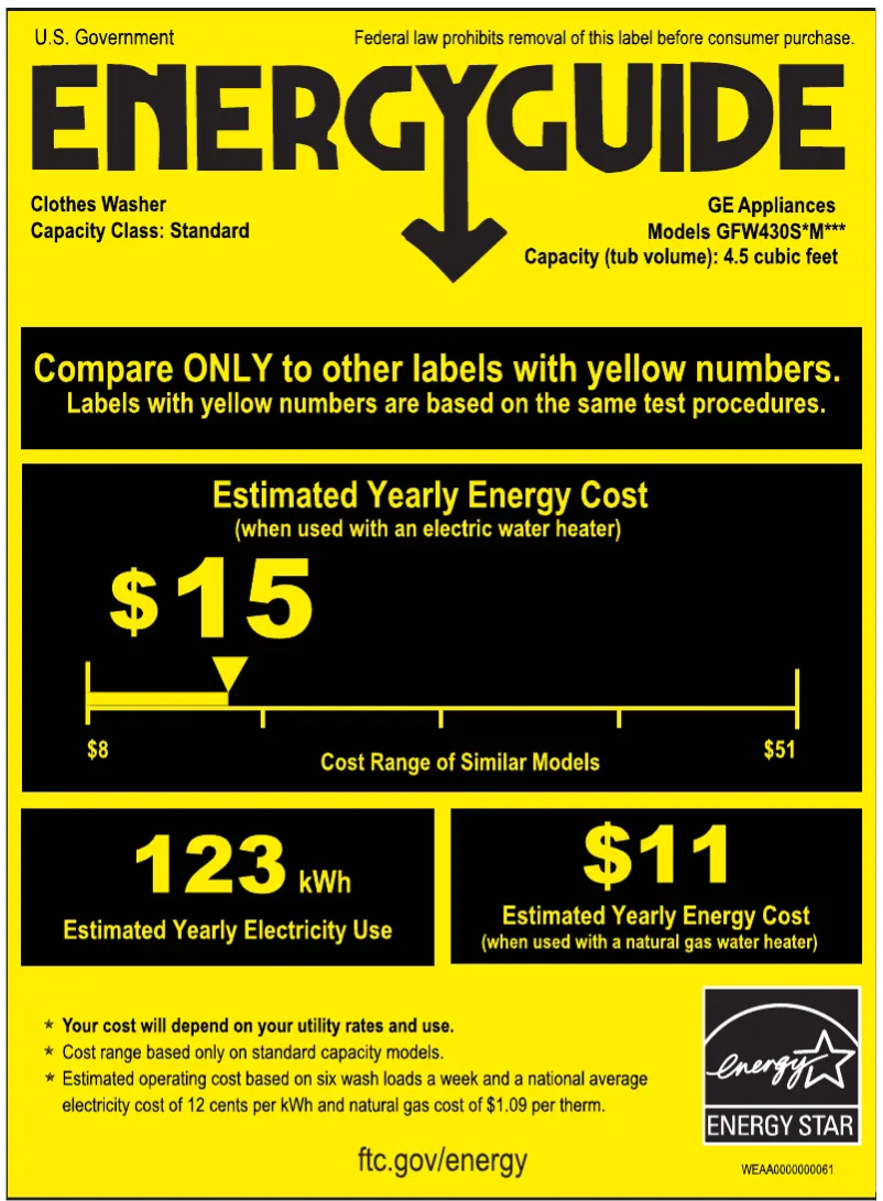 Image de la première page du manuel de l'appareil GFW430SSMWW