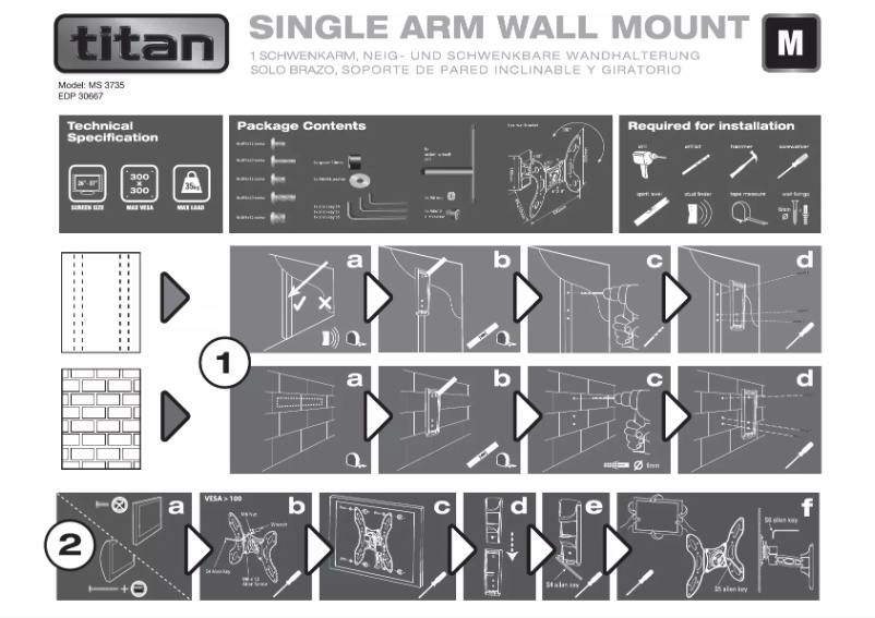 Page 1 de la notice Manuel utilisateur Titan MS 3735