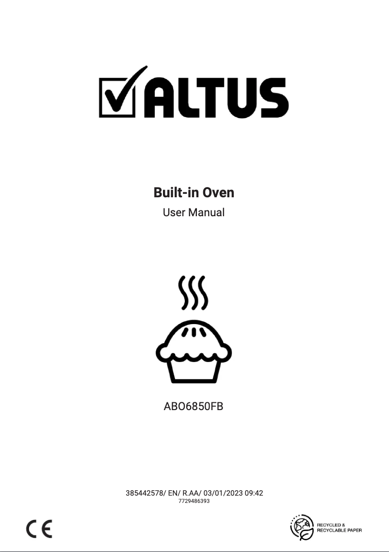 Page n°1 - Manuel utilisateur Altus ABO6850FB