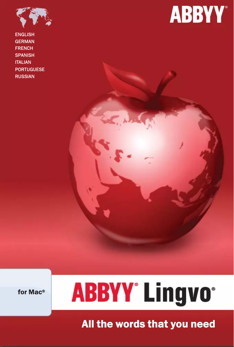 Page 1 de la notice Manuel utilisateur ABBYY Lingvo for Mac