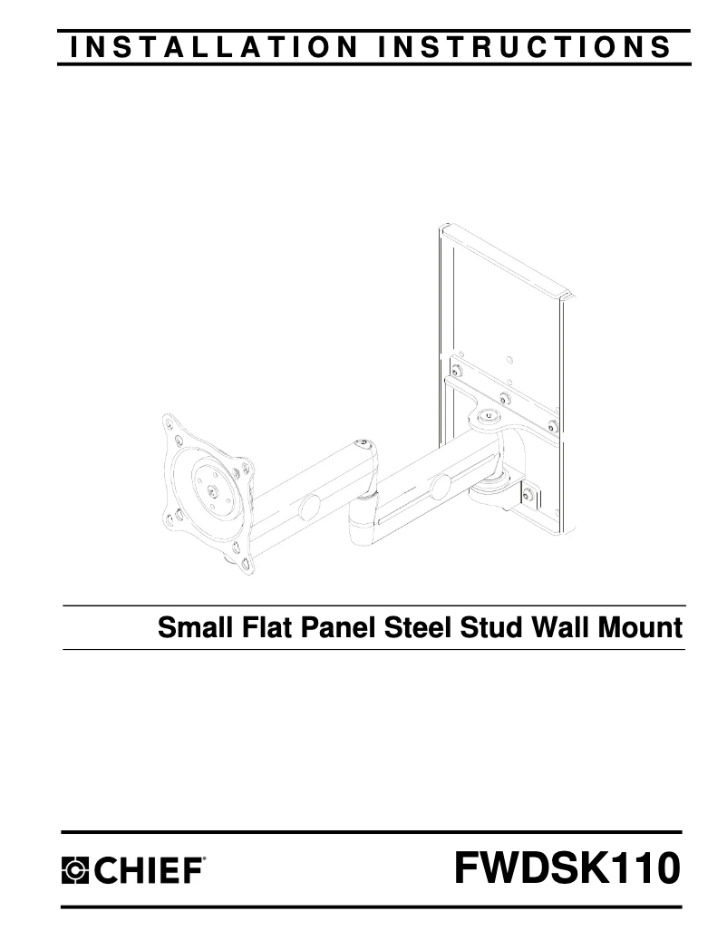 Page 1 de la notice Manuel utilisateur Chief FWDSK110B