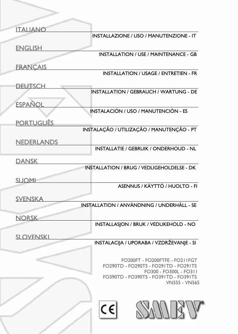 Page n°1 - Manuel utilisateur Dometic FO300