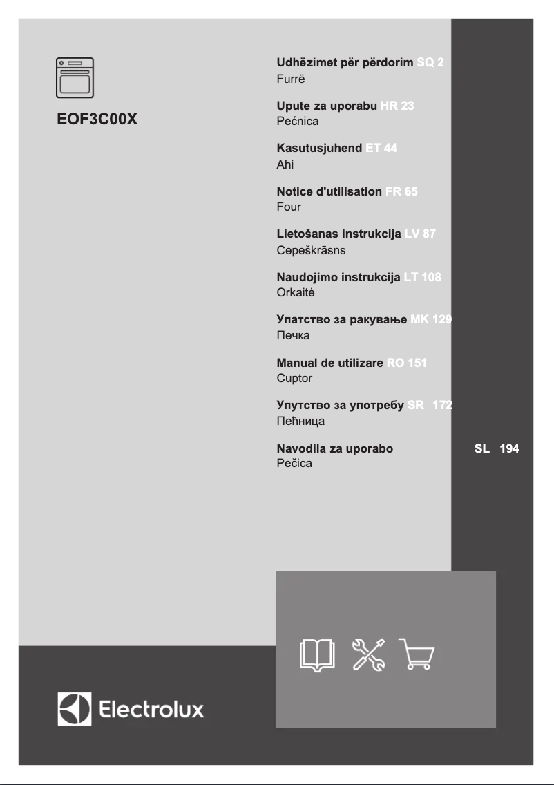 Page n°1 - Manuel utilisateur Electrolux EOF3C00X