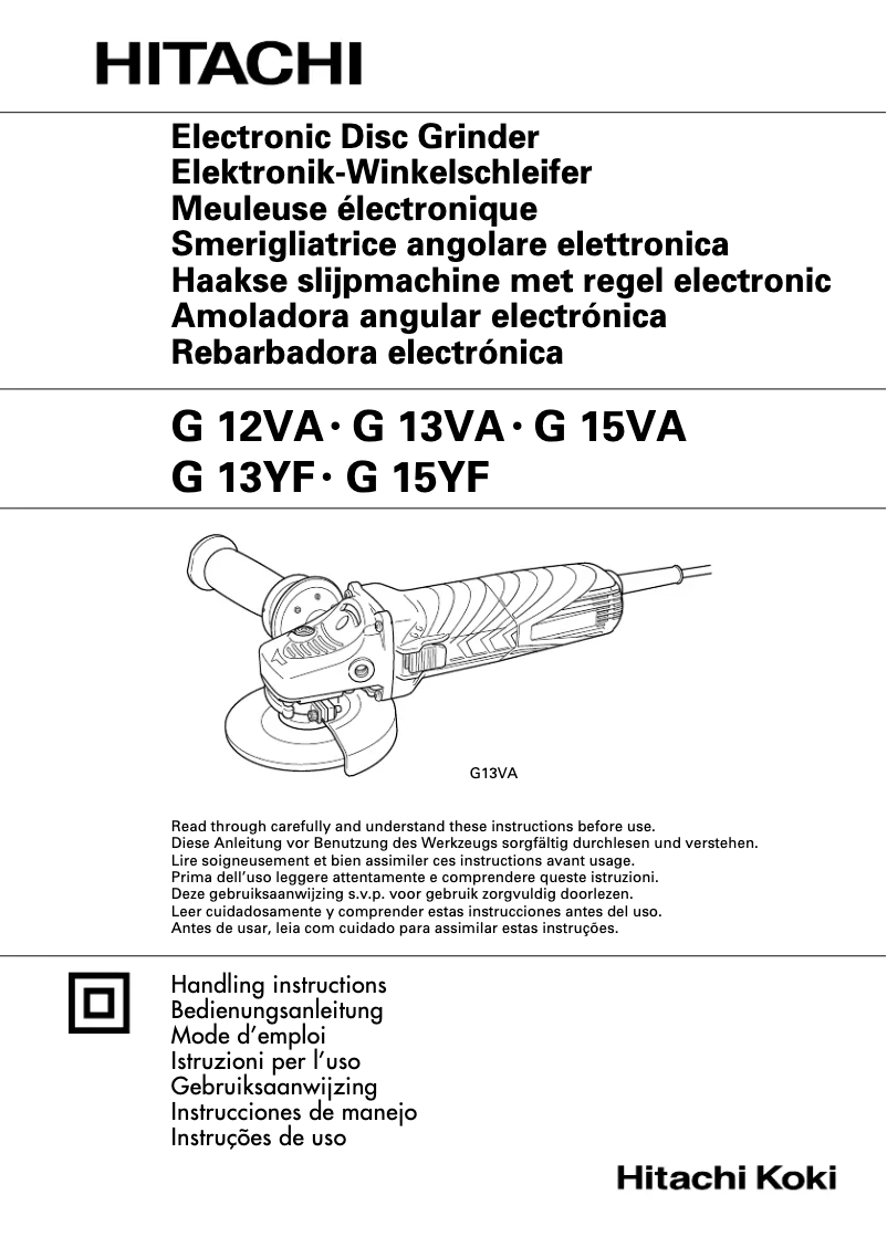 Image de la première page du manuel de l'appareil G 13VA