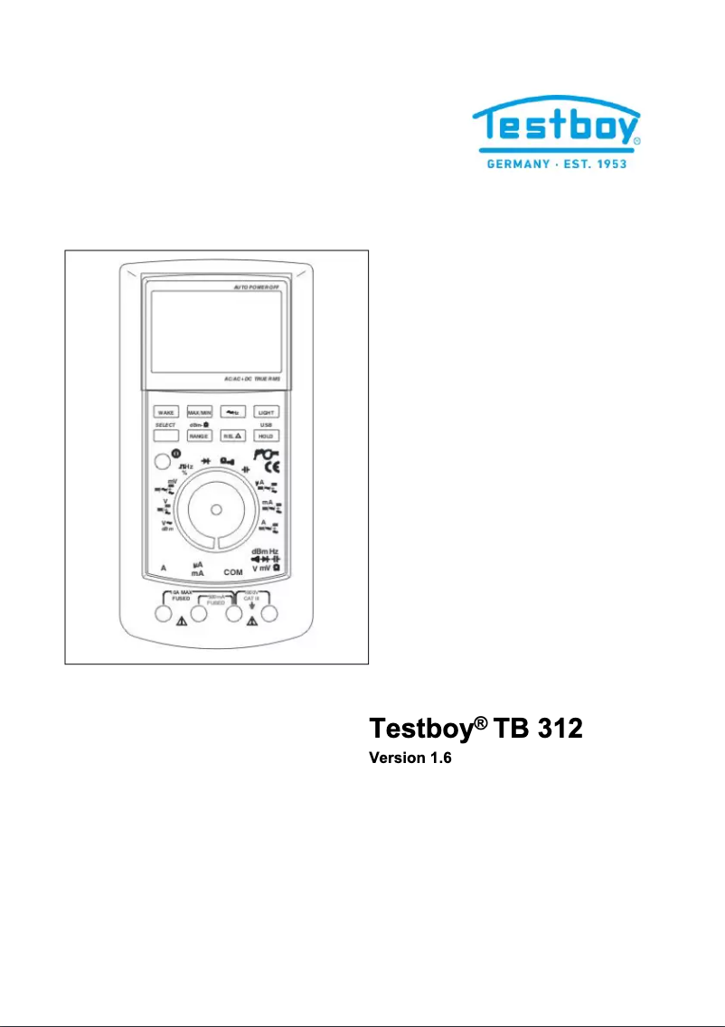 Página 1 del manual Manual de usuario Testboy TB 312