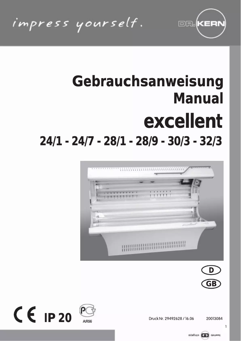 Página 1 del manual Manual de usuario Dr. Kern Excellent 28/9