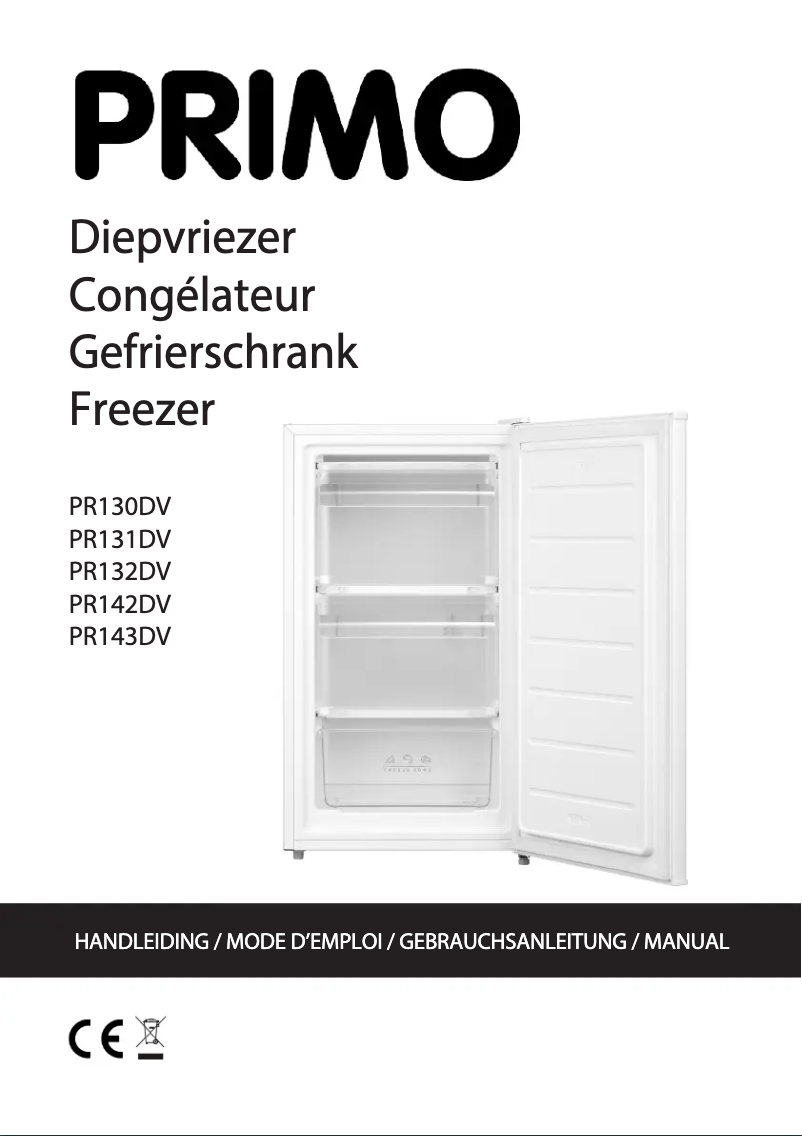 Page 1 de la notice Fiche technique Primo PR131DV