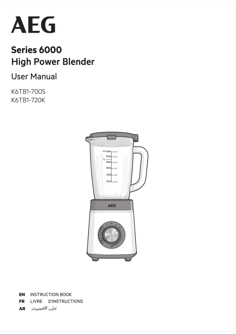 Página 1 del manual Manual de usuario AEG Series 6000 K6TB1-720K