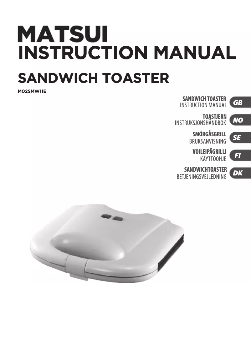 Página 1 del manual Manual de usuario Matsui M02SMW11E