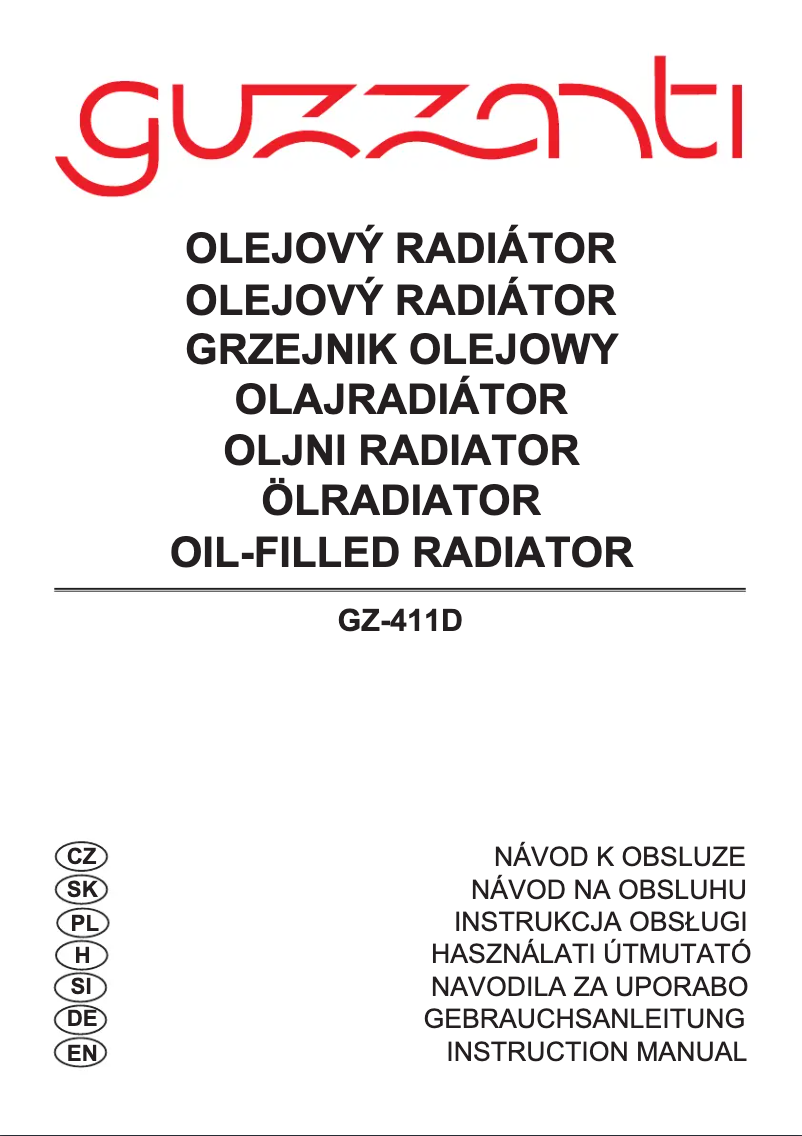 Page 1 de la notice Manuel utilisateur Guzzanti GZ 411BD