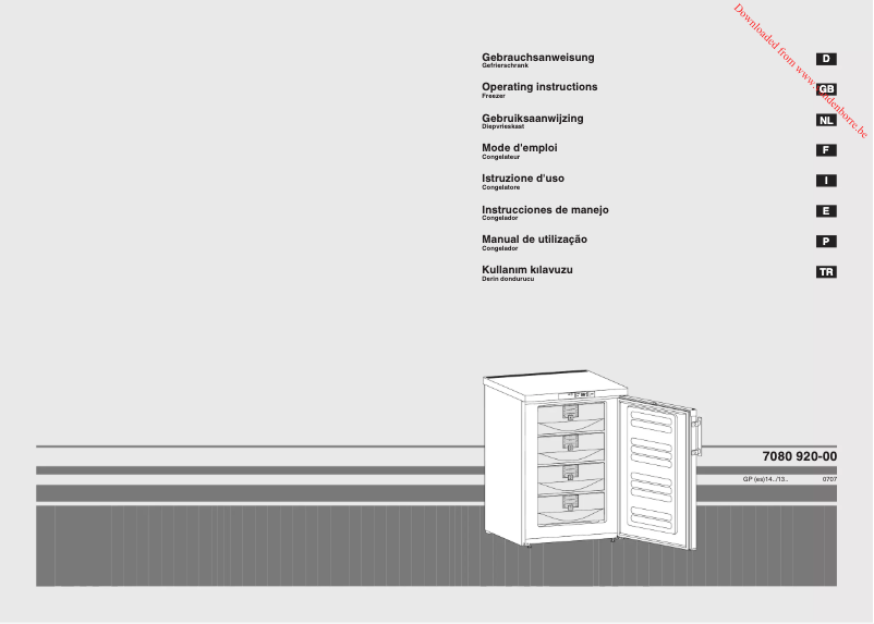 Page n°1 - Manuel utilisateur Liebherr GP 1476 Premium