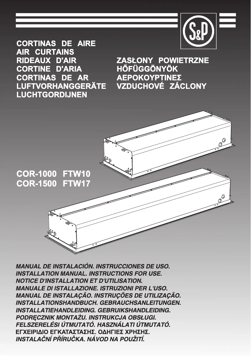 Página 1 del manual Manual de usuario Soler & Palau COR-1000 FTW10